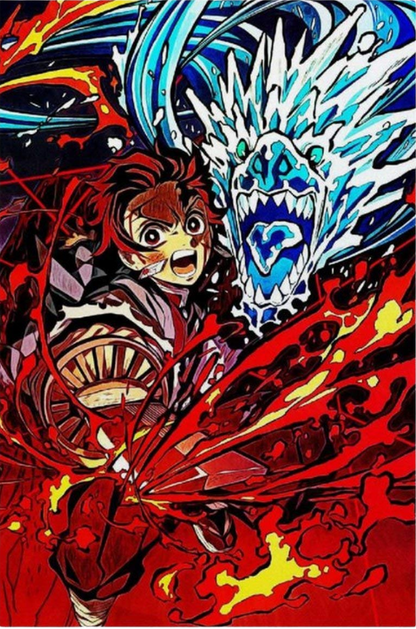 Cuadro 3D Tanjiro & Nezuko & Zenitsu